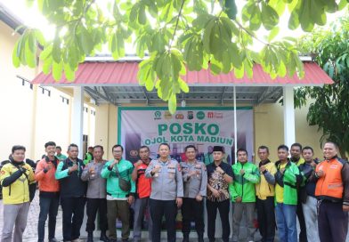 Perkuat Sinergitas, Polres Madiun Kota Resmikan Posko Ojol Kamtibmas