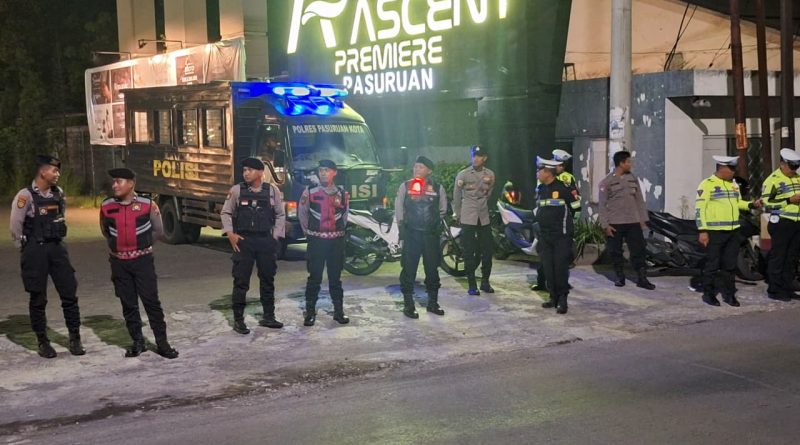 Antisipasi Balap Liar dan Gangguan Kamtibmas, Polres Pasuruan Kota Gelar Patroli Skala Besar
