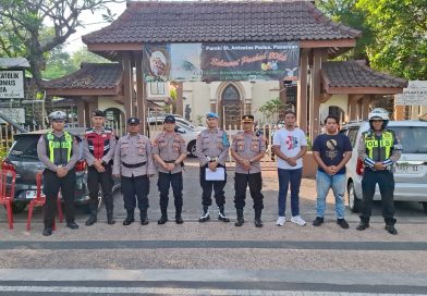 Polres Pasuruan Kota Hadir Berikan Rasa Aman Saat Ibadah Kenaikan Yesus Kristus 2026