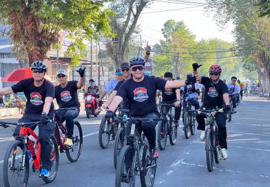 Polres Lumajang Gelar Gowes, Ribuan Pesepeda Sambut Hari Bhayangkara ke – 80