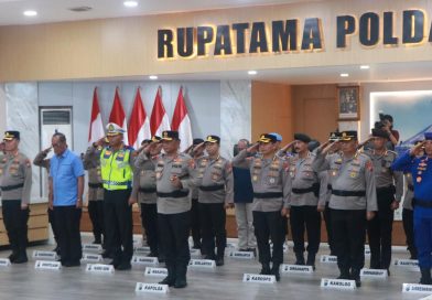 Jelang Hari Bhayangkara ke-80, Polda Jatim Ikuti Upacara Pemuliaan Nilai-Nilai Tribrata