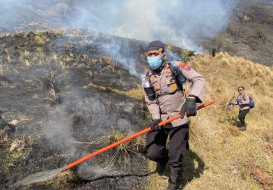 Polres Probolinggo Intensifkan Penanganan Karhutla di Lereng Gunung Bromo